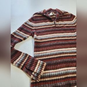 BKE Buckle Sweater Womens L Henley Long Sleeve Pullover  80% Wool Blend